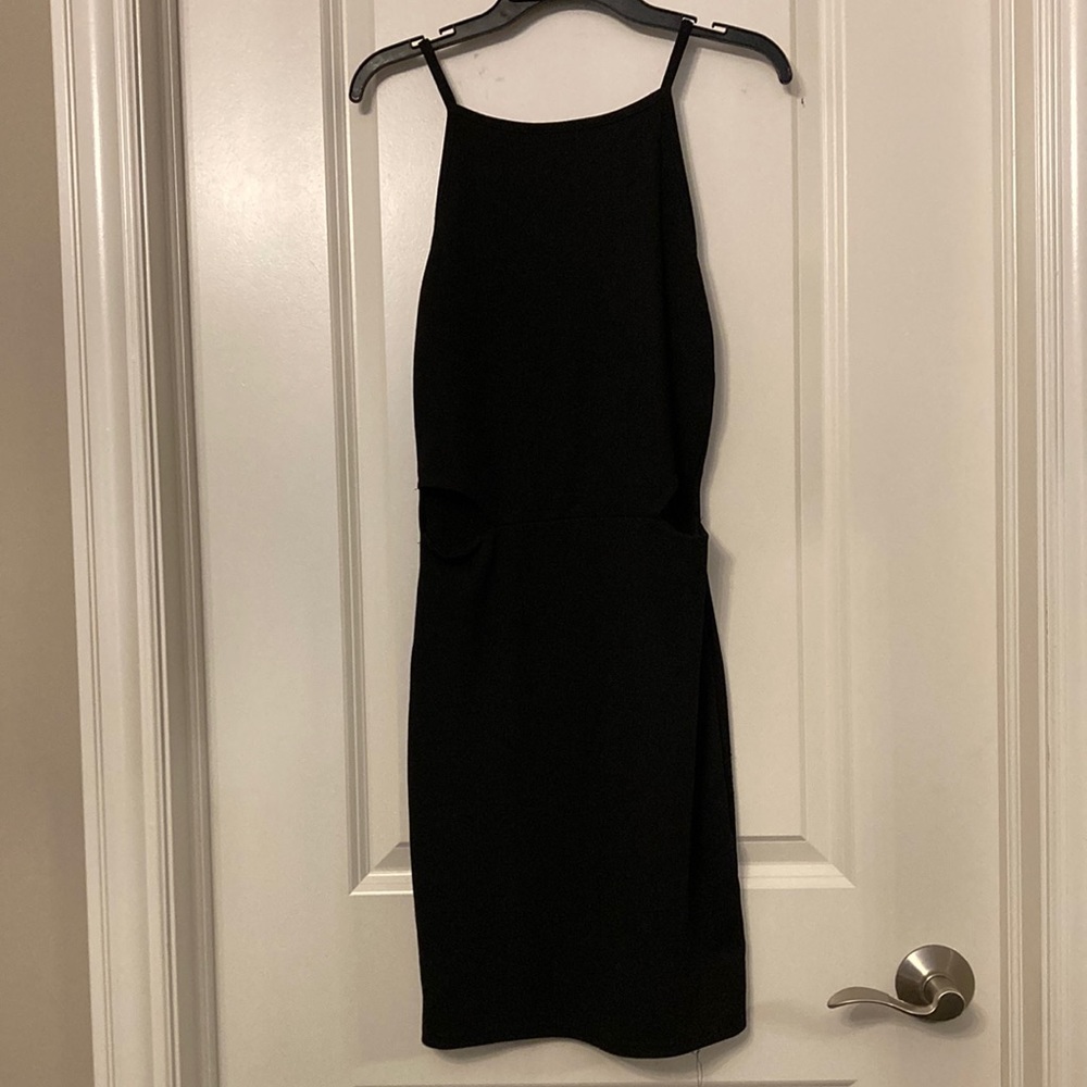 Pretty Little Thing Black Dress with Cuts at the side